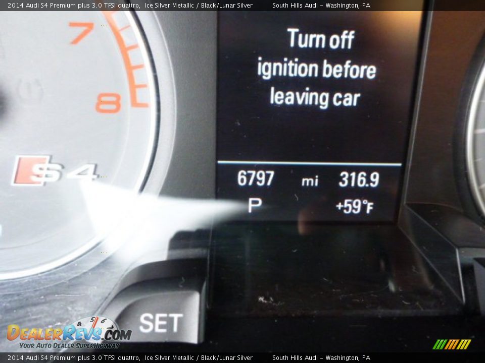2014 Audi S4 Premium plus 3.0 TFSI quattro Ice Silver Metallic / Black/Lunar Silver Photo #20