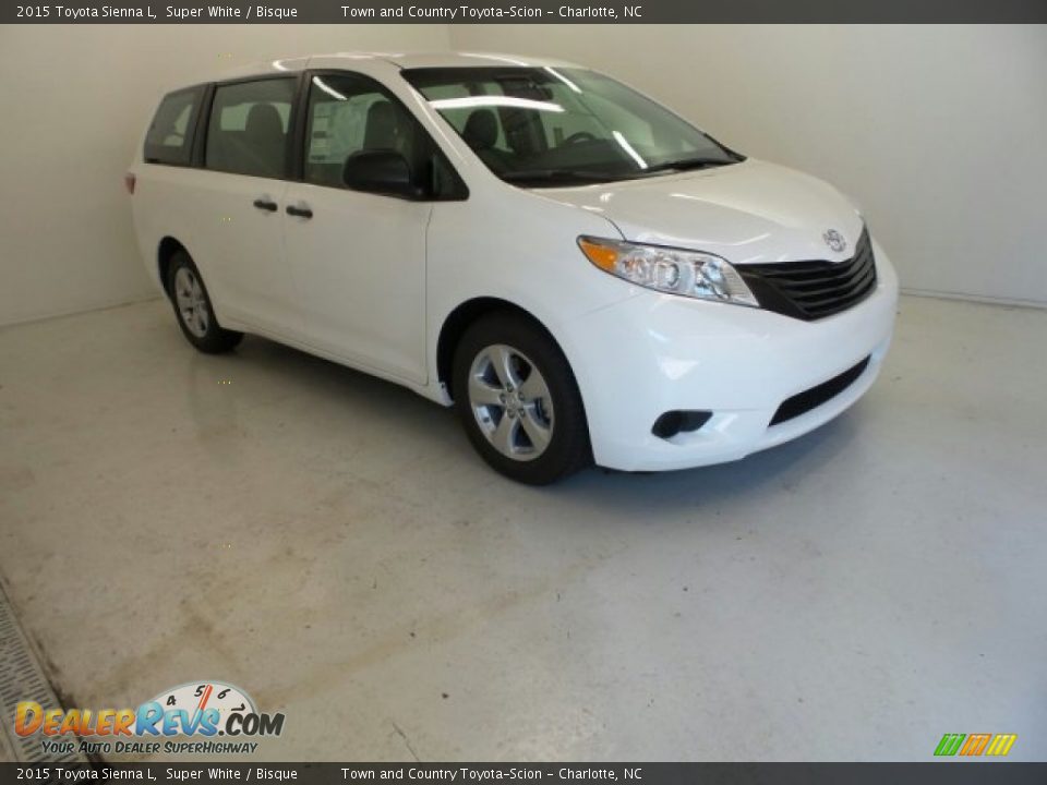 2015 Toyota Sienna L Super White / Bisque Photo #2
