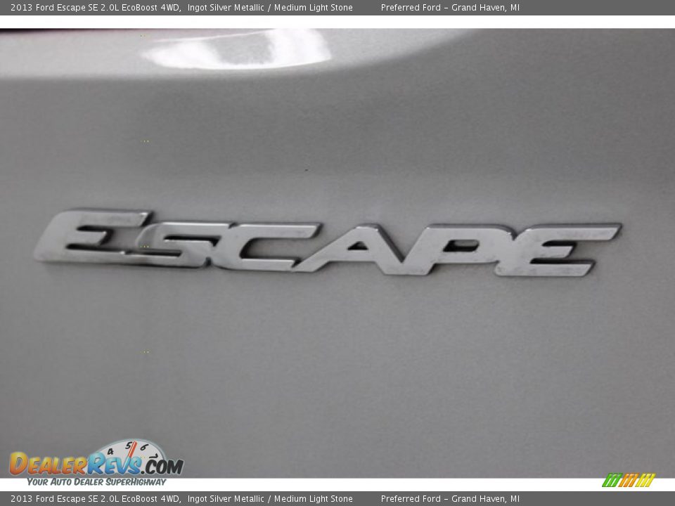 2013 Ford Escape SE 2.0L EcoBoost 4WD Ingot Silver Metallic / Medium Light Stone Photo #8