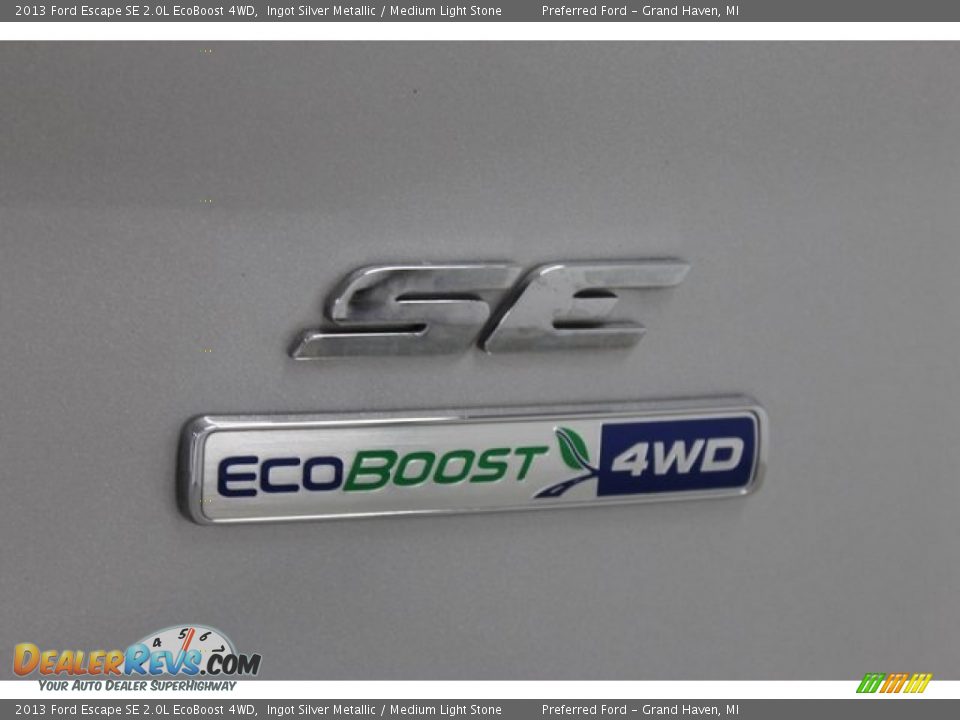 2013 Ford Escape SE 2.0L EcoBoost 4WD Ingot Silver Metallic / Medium Light Stone Photo #9