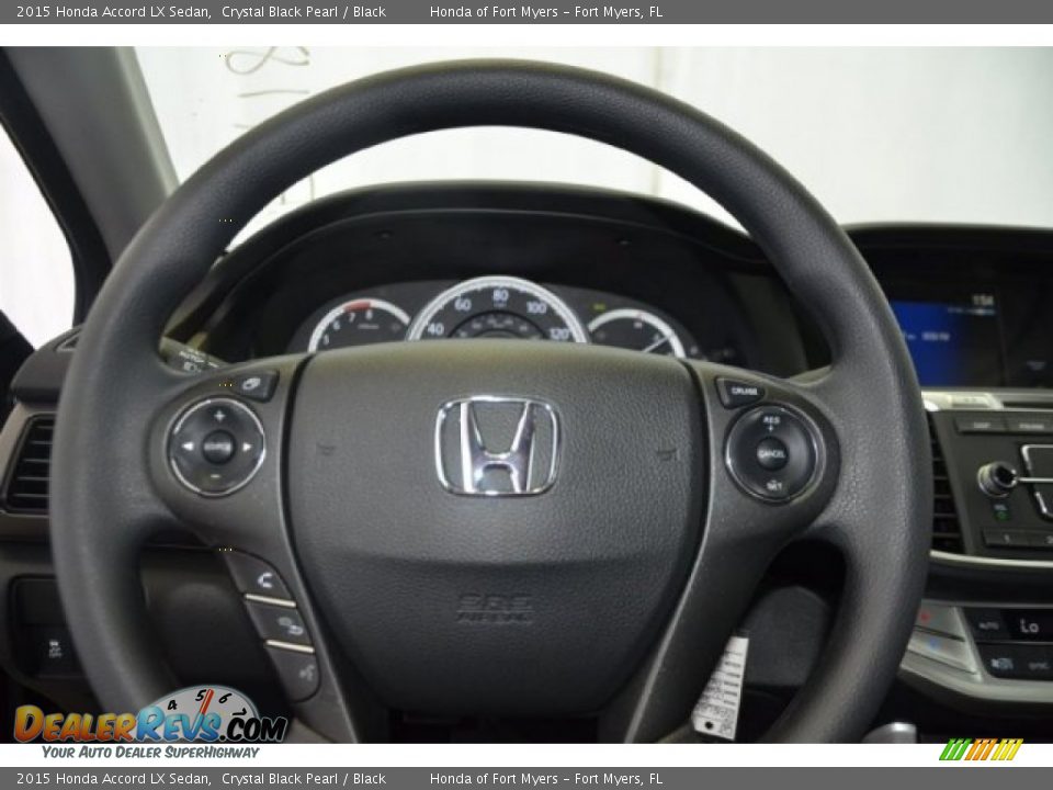 2015 Honda Accord LX Sedan Crystal Black Pearl / Black Photo #15