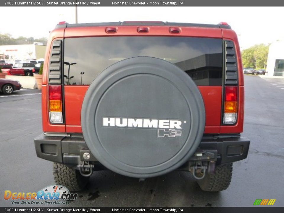 2003 Hummer H2 SUV Sunset Orange Metallic / Wheat Photo #4