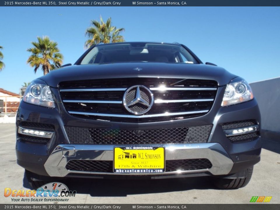 2015 Mercedes-Benz ML 350 Steel Grey Metallic / Grey/Dark Grey Photo #2