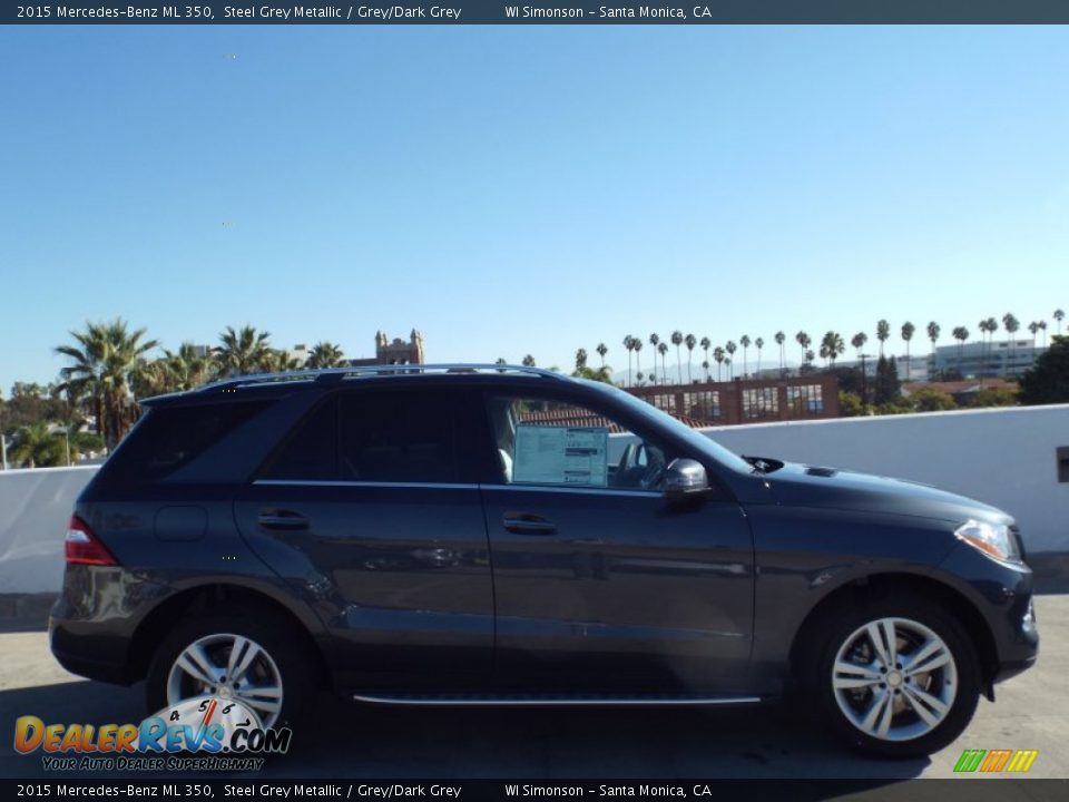 2015 Mercedes-Benz ML 350 Steel Grey Metallic / Grey/Dark Grey Photo #3