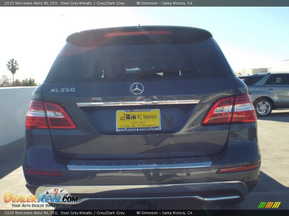 2015 Mercedes-Benz ML 350 Steel Grey Metallic / Grey/Dark Grey Photo #5