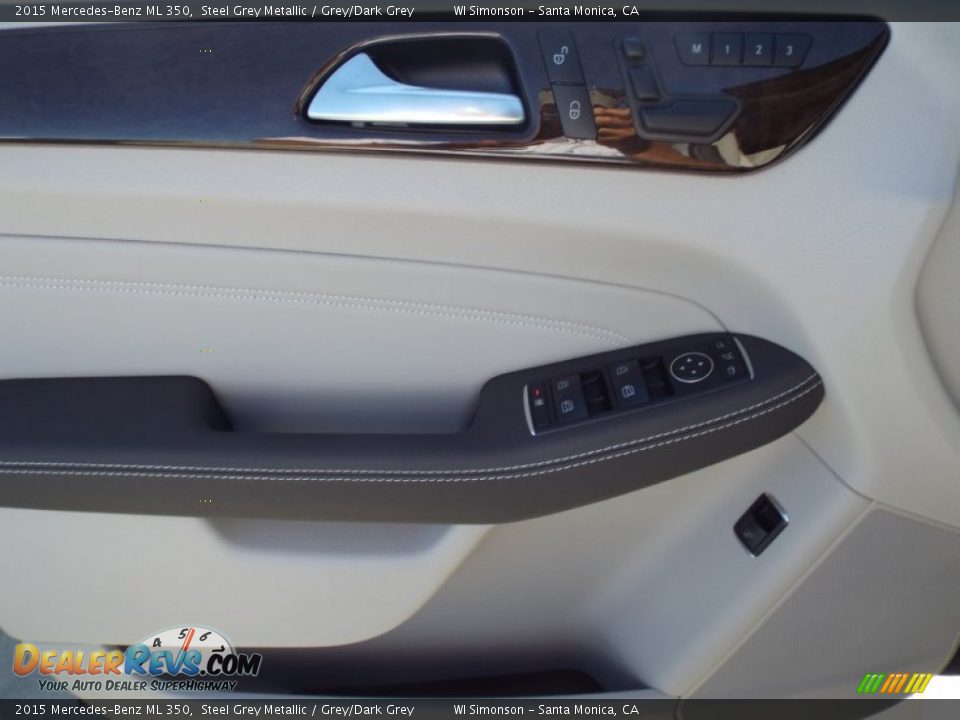 2015 Mercedes-Benz ML 350 Steel Grey Metallic / Grey/Dark Grey Photo #6