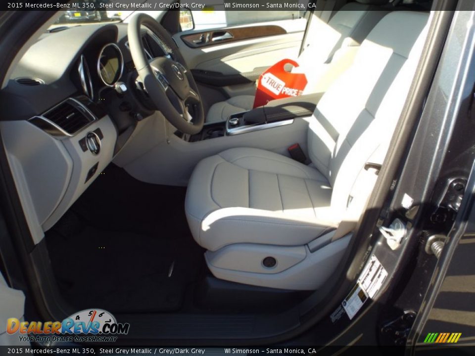 2015 Mercedes-Benz ML 350 Steel Grey Metallic / Grey/Dark Grey Photo #7