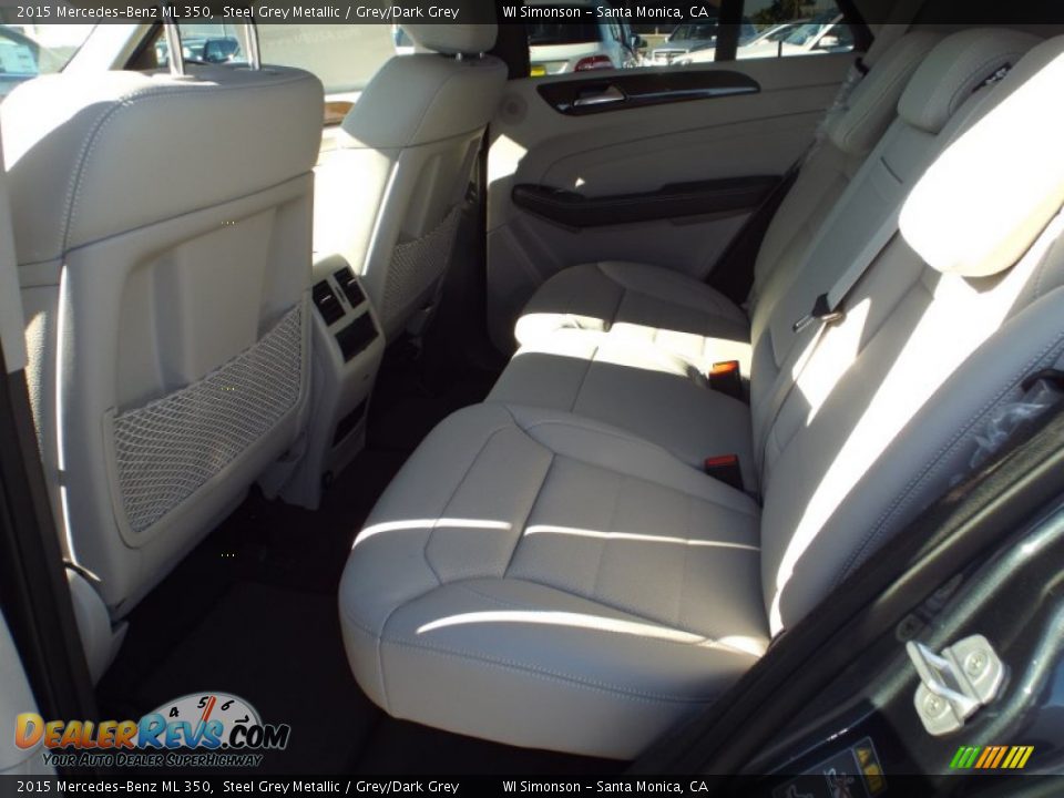 2015 Mercedes-Benz ML 350 Steel Grey Metallic / Grey/Dark Grey Photo #8