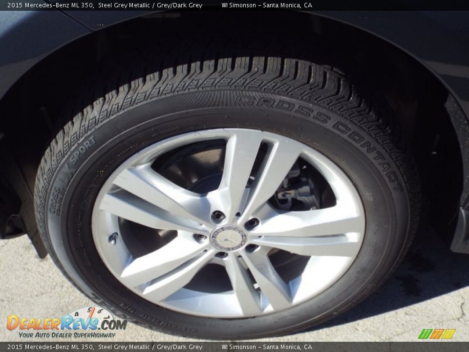 2015 Mercedes-Benz ML 350 Steel Grey Metallic / Grey/Dark Grey Photo #10