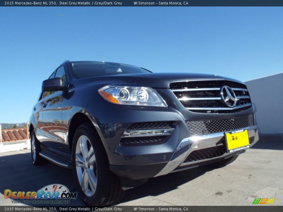 2015 Mercedes-Benz ML 350 Steel Grey Metallic / Grey/Dark Grey Photo #11