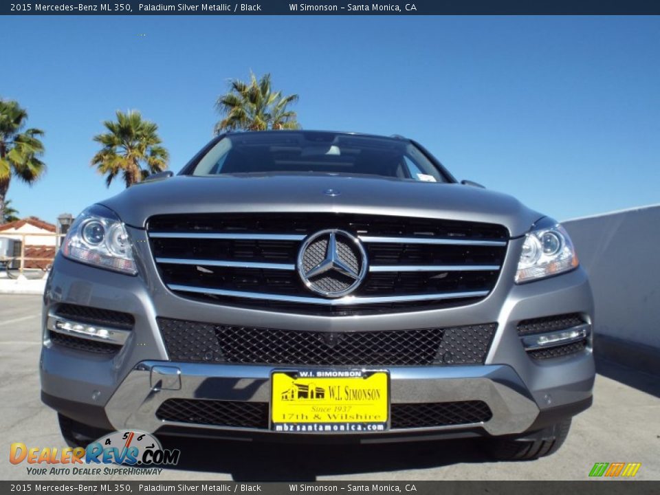 2015 Mercedes-Benz ML 350 Paladium Silver Metallic / Black Photo #2