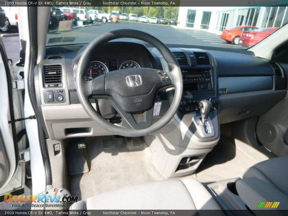 2009 Honda CR-V EX 4WD Taffeta White / Gray Photo #12