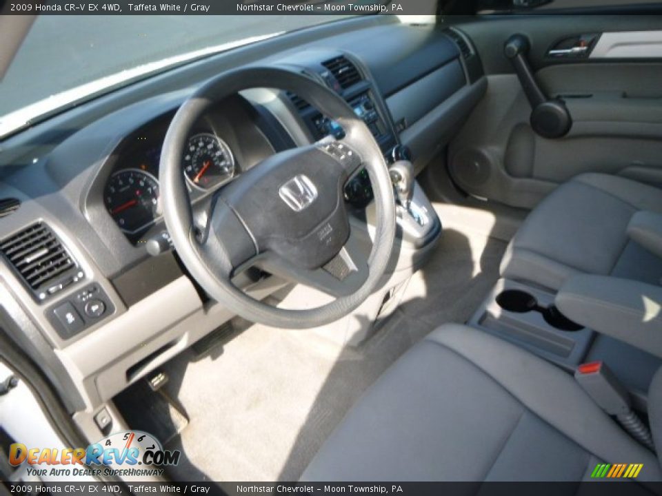 2009 Honda CR-V EX 4WD Taffeta White / Gray Photo #15