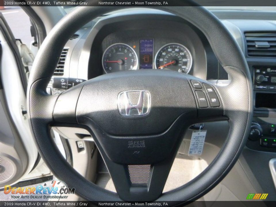 2009 Honda CR-V EX 4WD Taffeta White / Gray Photo #17