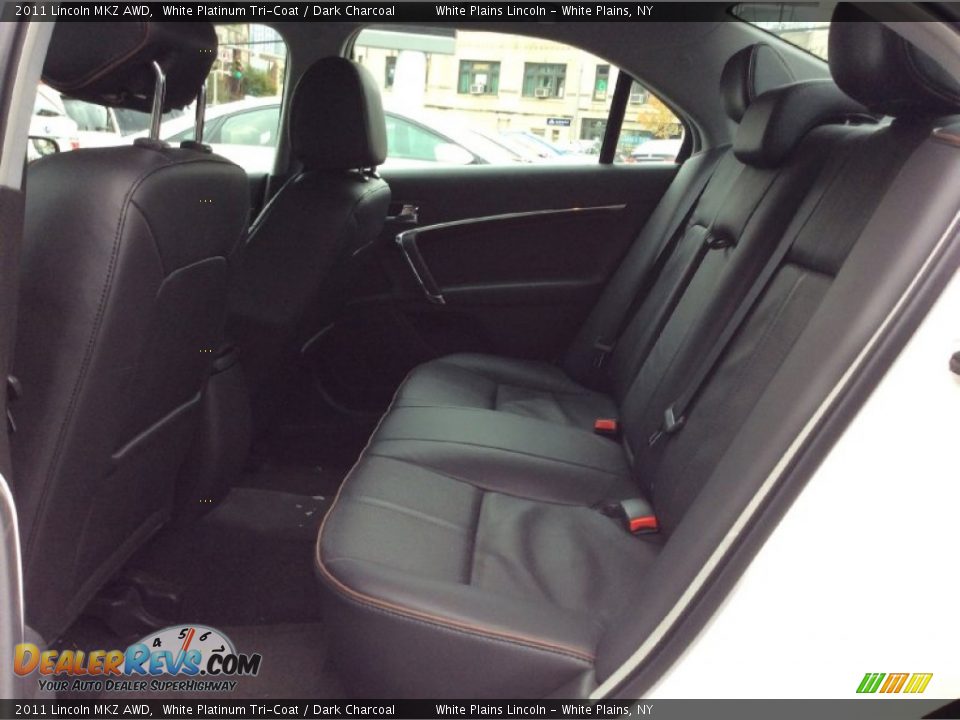 2011 Lincoln MKZ AWD White Platinum Tri-Coat / Dark Charcoal Photo #8