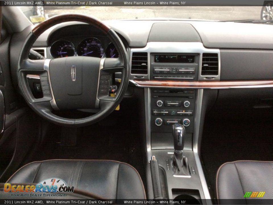 2011 Lincoln MKZ AWD White Platinum Tri-Coat / Dark Charcoal Photo #14