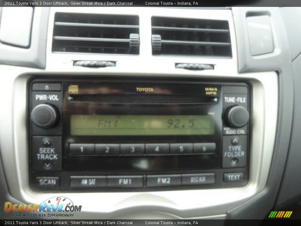 2011 Toyota Yaris 3 Door Liftback Silver Streak Mica / Dark Charcoal Photo #14