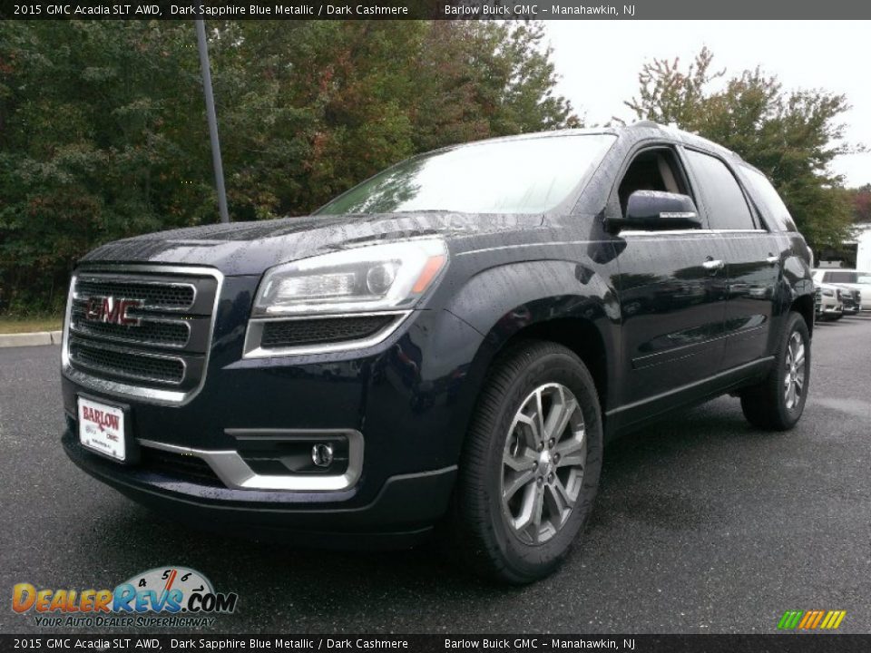 2015 GMC Acadia SLT AWD Dark Sapphire Blue Metallic / Dark Cashmere Photo #1