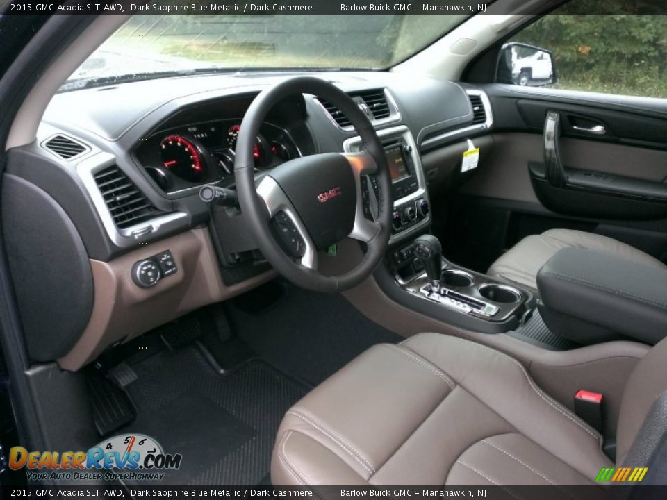 2015 GMC Acadia SLT AWD Dark Sapphire Blue Metallic / Dark Cashmere Photo #8