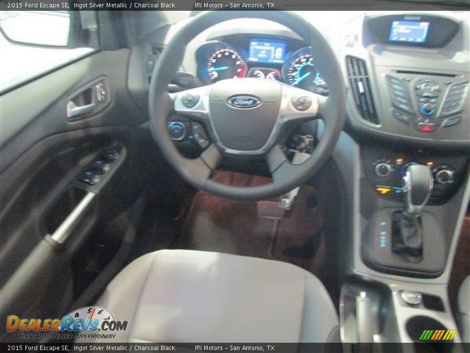 2015 Ford Escape SE Ingot Silver Metallic / Charcoal Black Photo #12