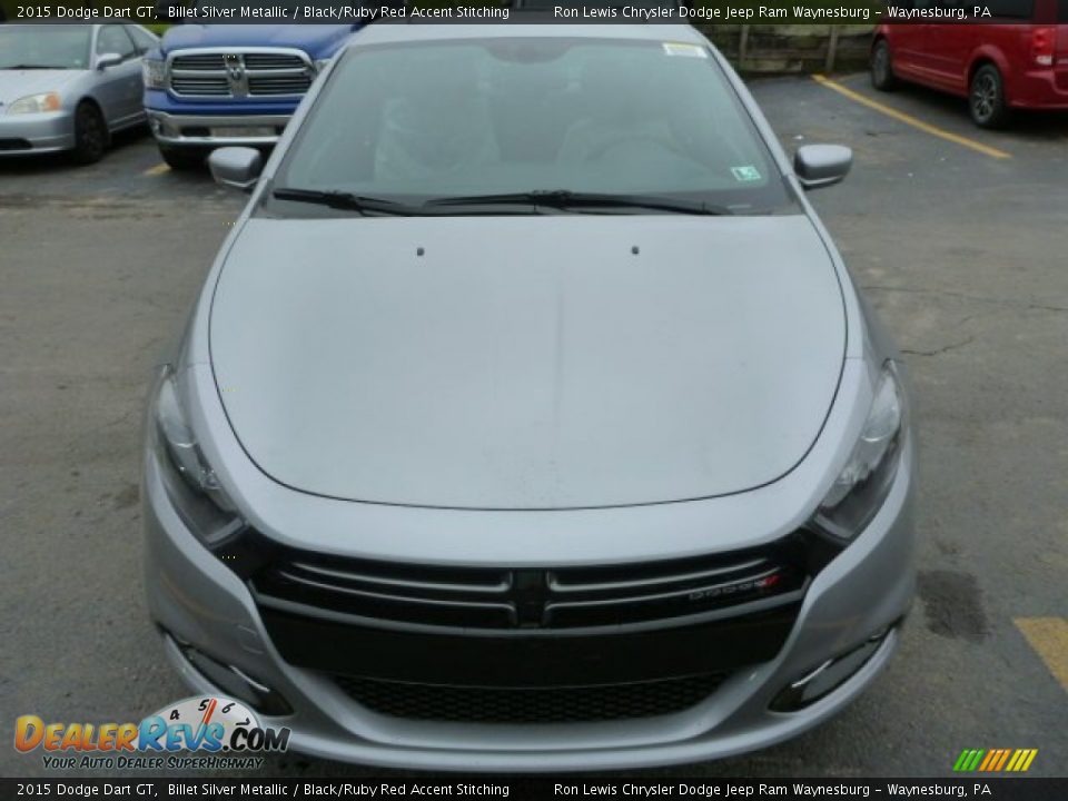 2015 Dodge Dart GT Billet Silver Metallic / Black/Ruby Red Accent Stitching Photo #8