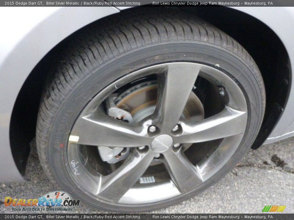 2015 Dodge Dart GT Billet Silver Metallic / Black/Ruby Red Accent Stitching Photo #9
