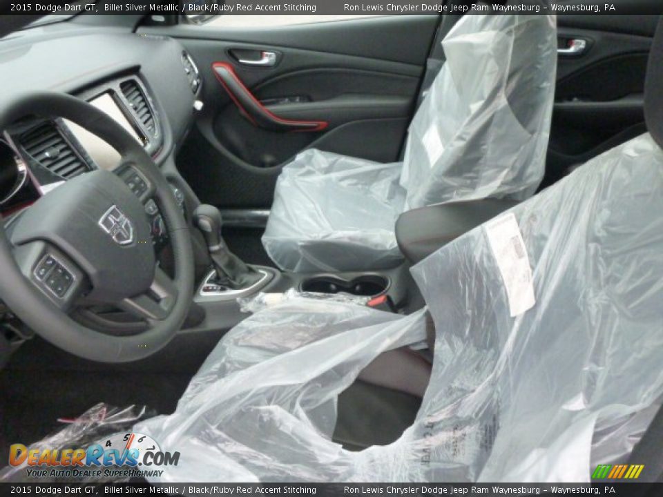 2015 Dodge Dart GT Billet Silver Metallic / Black/Ruby Red Accent Stitching Photo #10