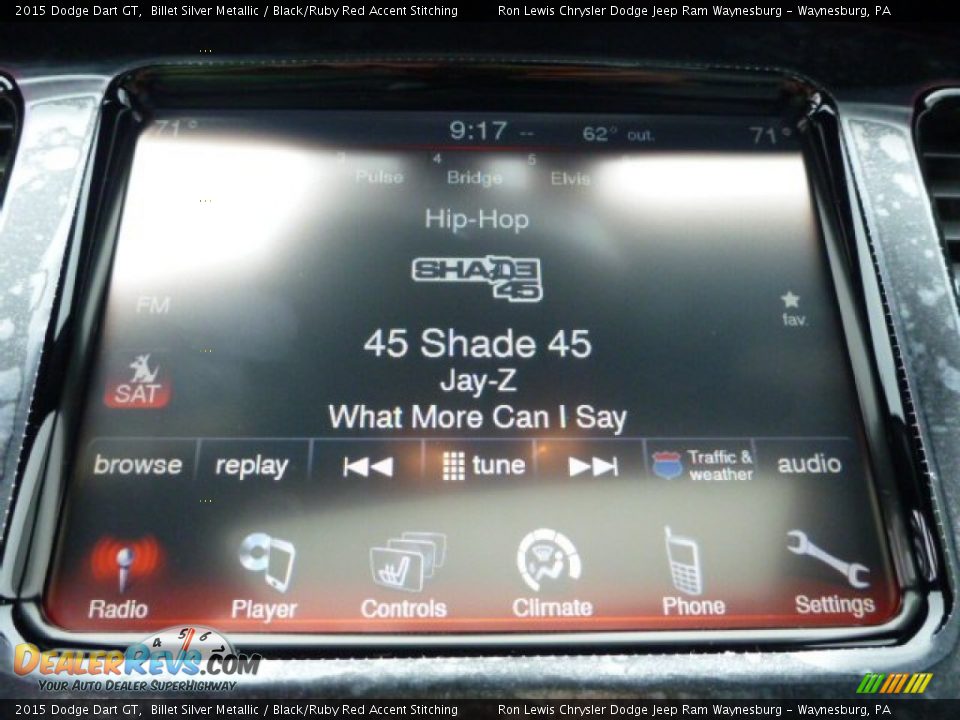 2015 Dodge Dart GT Billet Silver Metallic / Black/Ruby Red Accent Stitching Photo #18