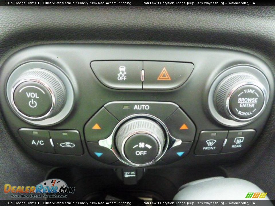 2015 Dodge Dart GT Billet Silver Metallic / Black/Ruby Red Accent Stitching Photo #19