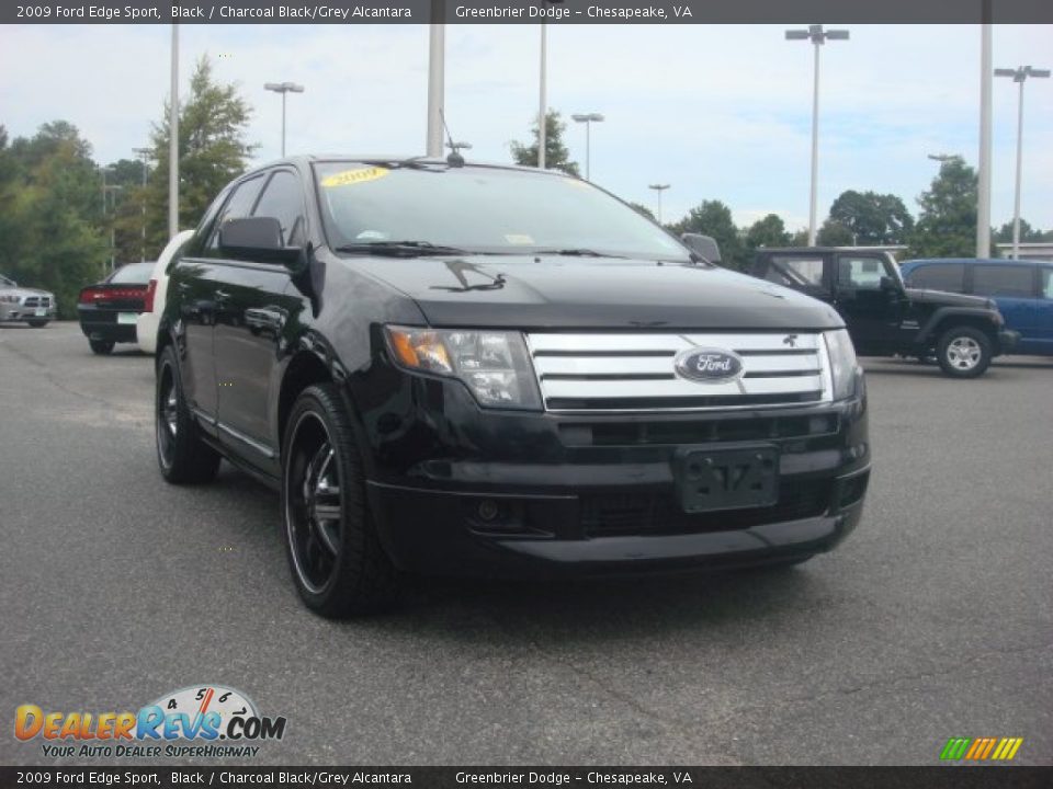 2009 Ford Edge Sport Black / Charcoal Black/Grey Alcantara Photo #16
