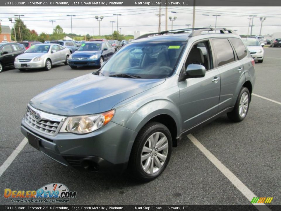 2011 Subaru Forester 2.5 X Premium Sage Green Metallic / Platinum Photo #2