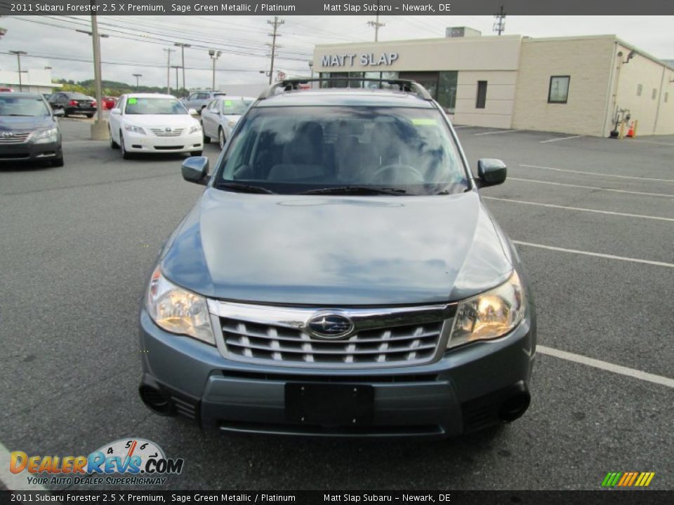 2011 Subaru Forester 2.5 X Premium Sage Green Metallic / Platinum Photo #3