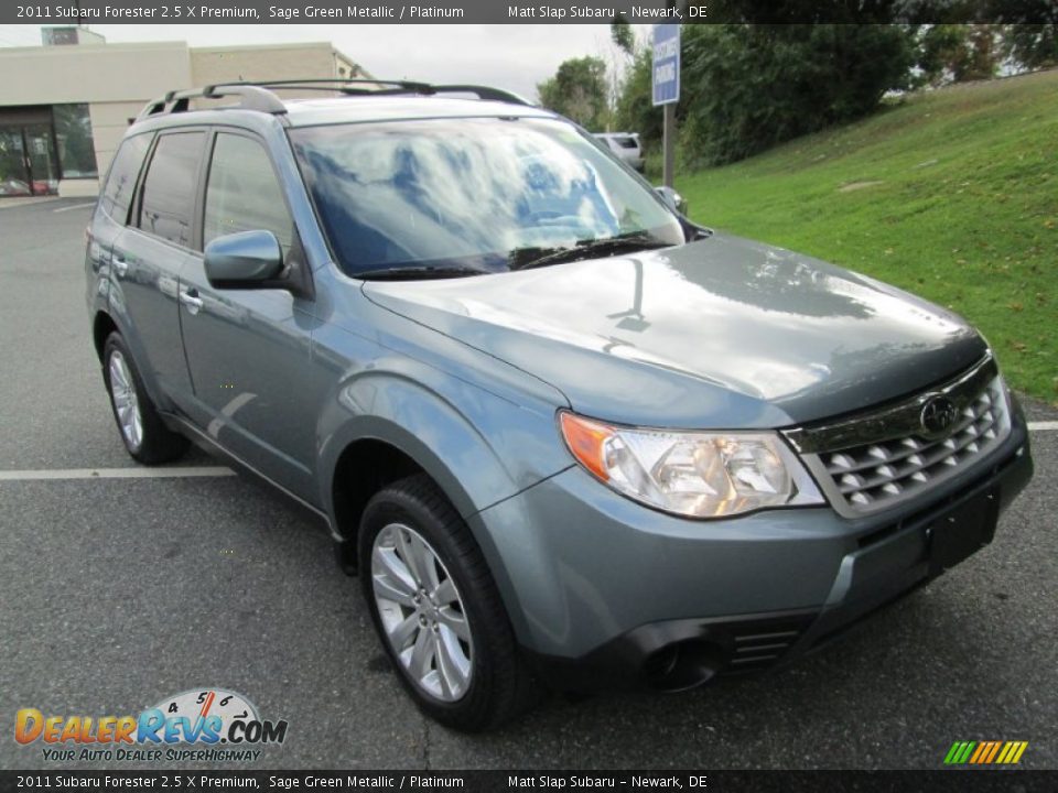 2011 Subaru Forester 2.5 X Premium Sage Green Metallic / Platinum Photo #4