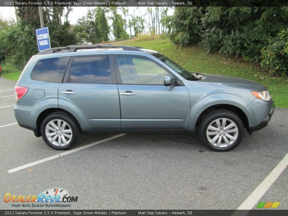 2011 Subaru Forester 2.5 X Premium Sage Green Metallic / Platinum Photo #5