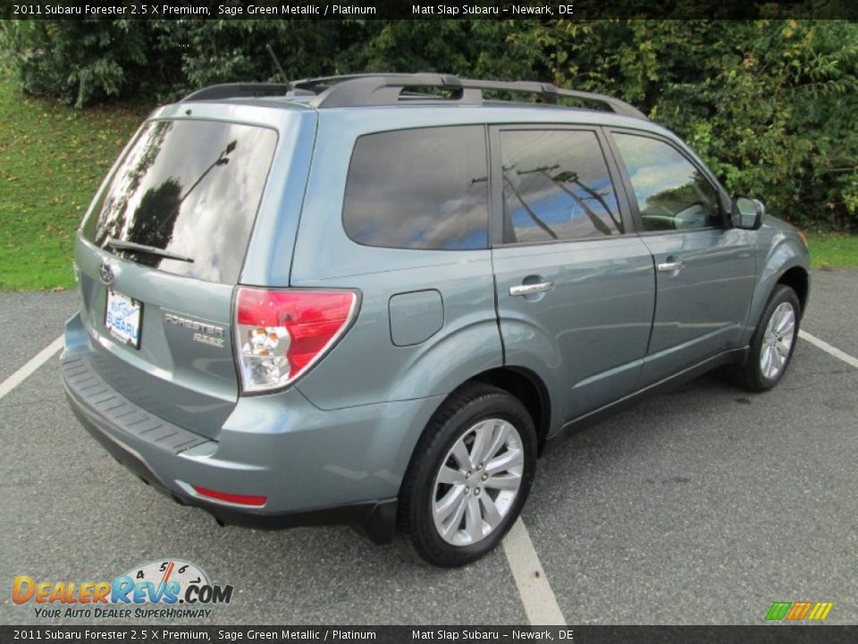 2011 Subaru Forester 2.5 X Premium Sage Green Metallic / Platinum Photo #6