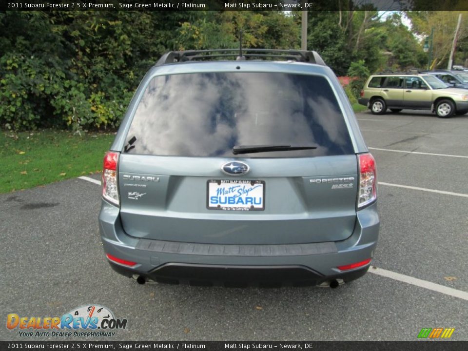 2011 Subaru Forester 2.5 X Premium Sage Green Metallic / Platinum Photo #7