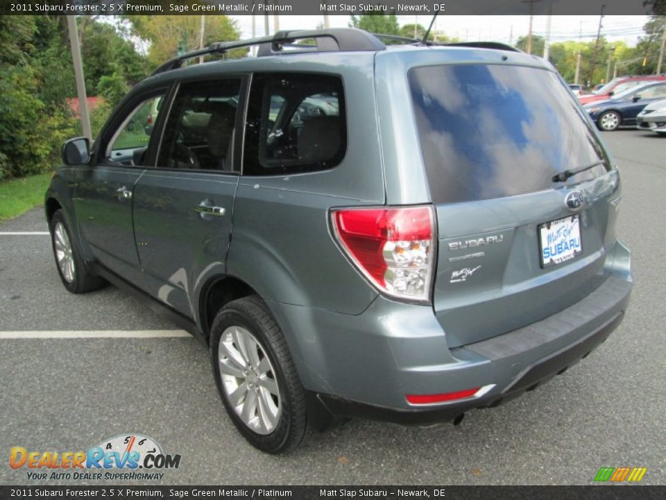 2011 Subaru Forester 2.5 X Premium Sage Green Metallic / Platinum Photo #8