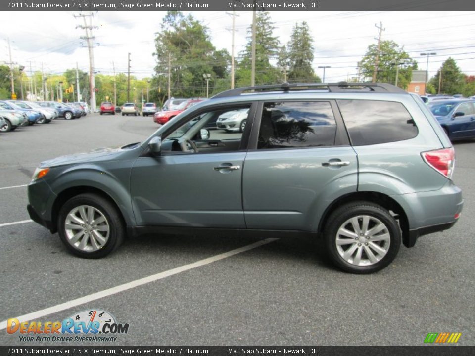 2011 Subaru Forester 2.5 X Premium Sage Green Metallic / Platinum Photo #9