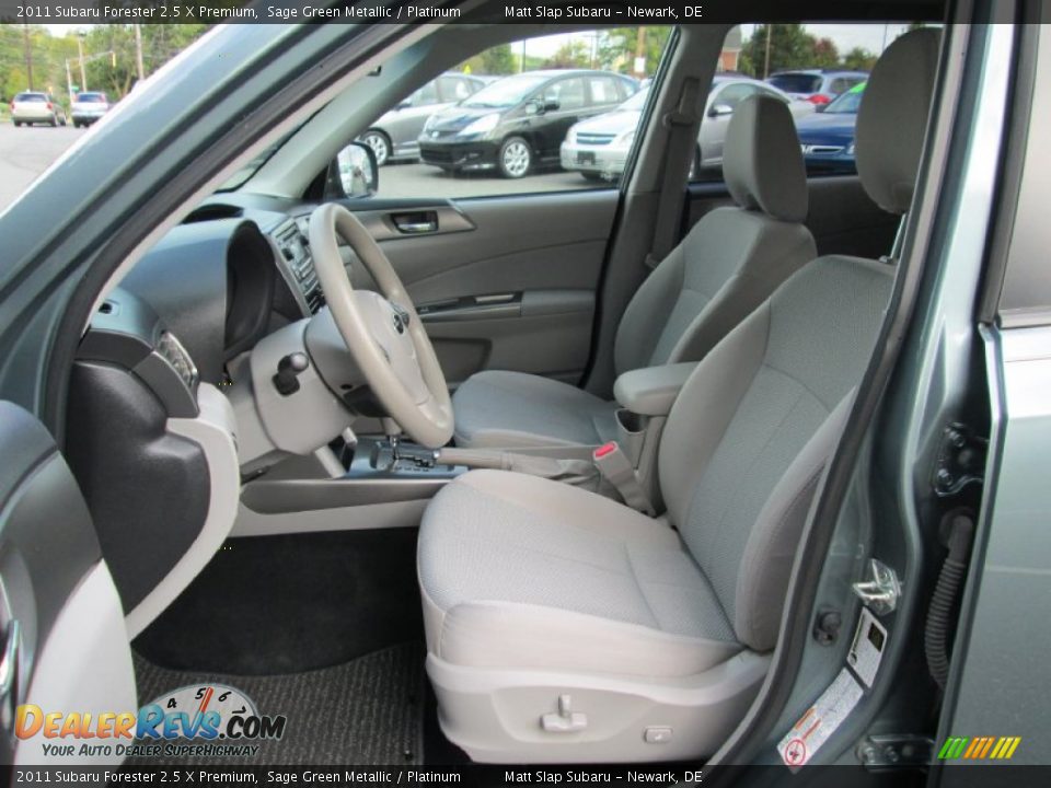 2011 Subaru Forester 2.5 X Premium Sage Green Metallic / Platinum Photo #11