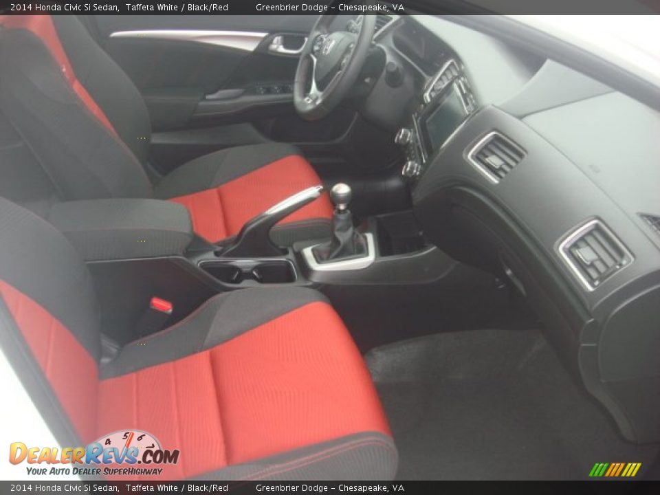 2014 Honda Civic Si Sedan Taffeta White / Black/Red Photo #20
