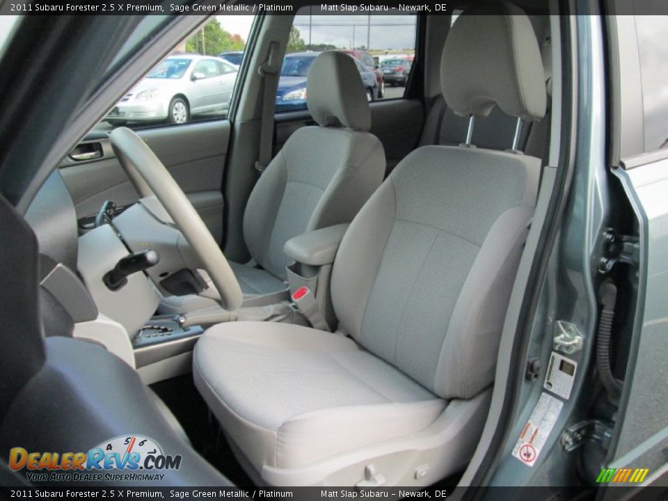 2011 Subaru Forester 2.5 X Premium Sage Green Metallic / Platinum Photo #14