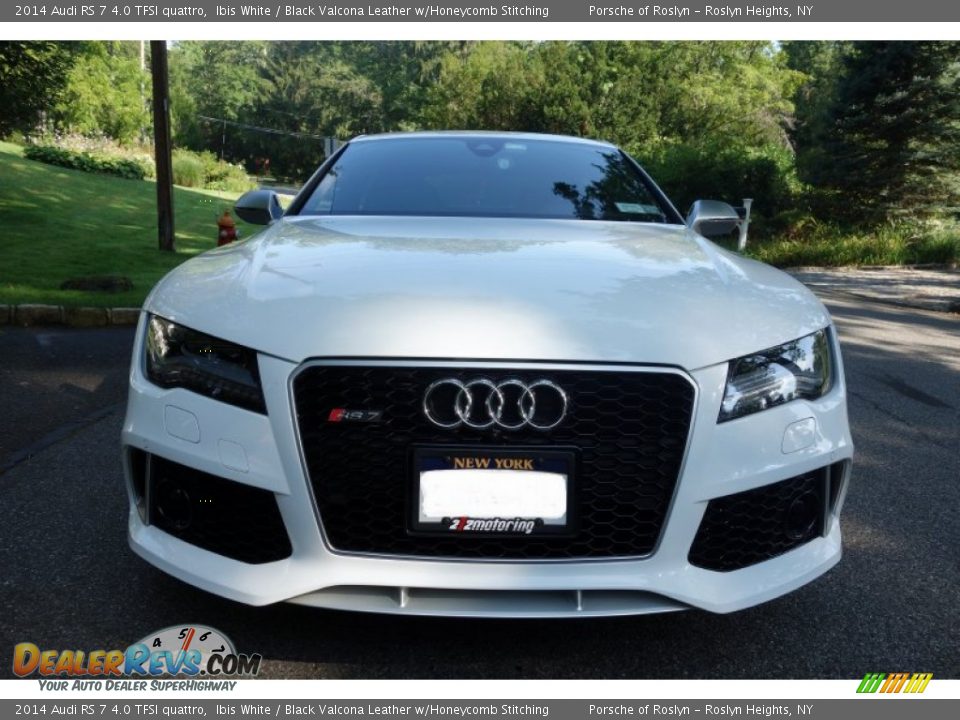 2014 Audi RS 7 4.0 TFSI quattro Ibis White / Black Valcona Leather w/Honeycomb Stitching Photo #2