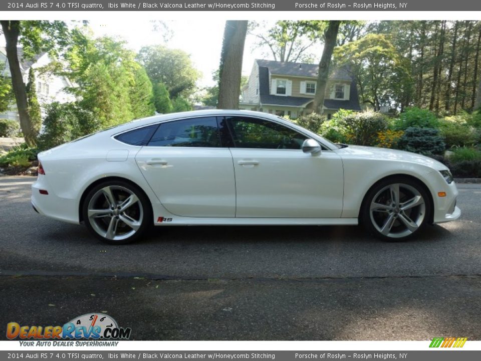 2014 Audi RS 7 4.0 TFSI quattro Ibis White / Black Valcona Leather w/Honeycomb Stitching Photo #7
