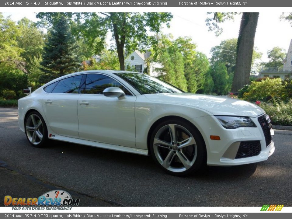 2014 Audi RS 7 4.0 TFSI quattro Ibis White / Black Valcona Leather w/Honeycomb Stitching Photo #8