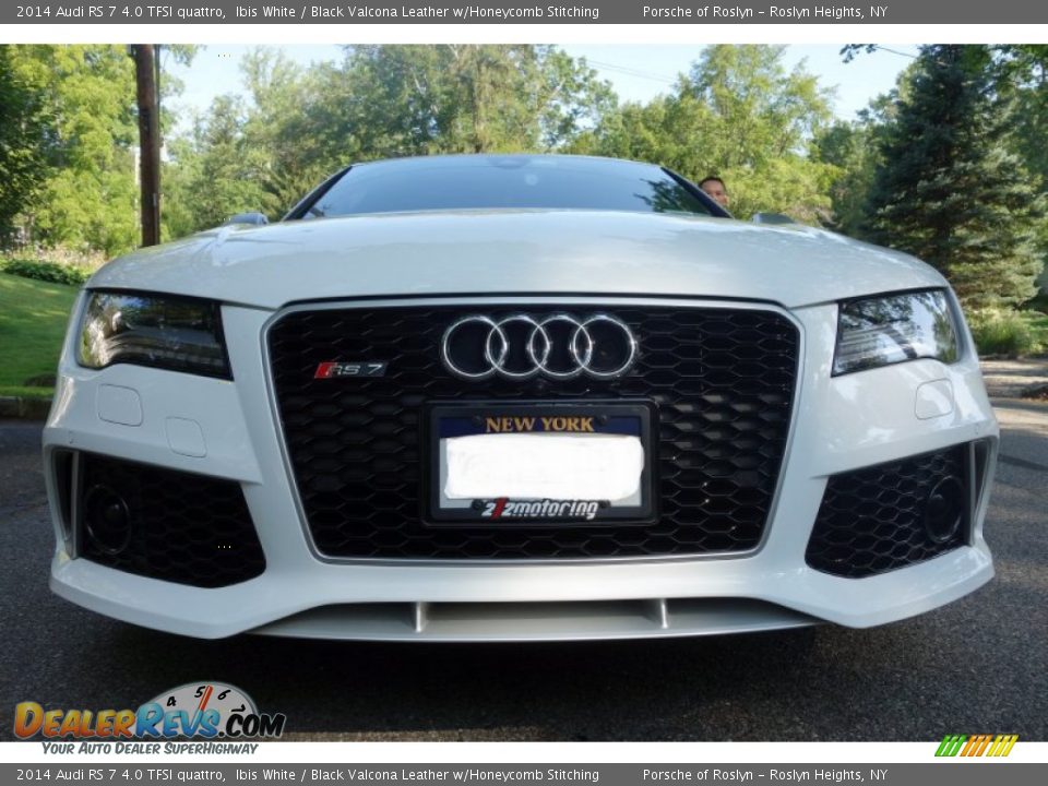 2014 Audi RS 7 4.0 TFSI quattro Ibis White / Black Valcona Leather w/Honeycomb Stitching Photo #9