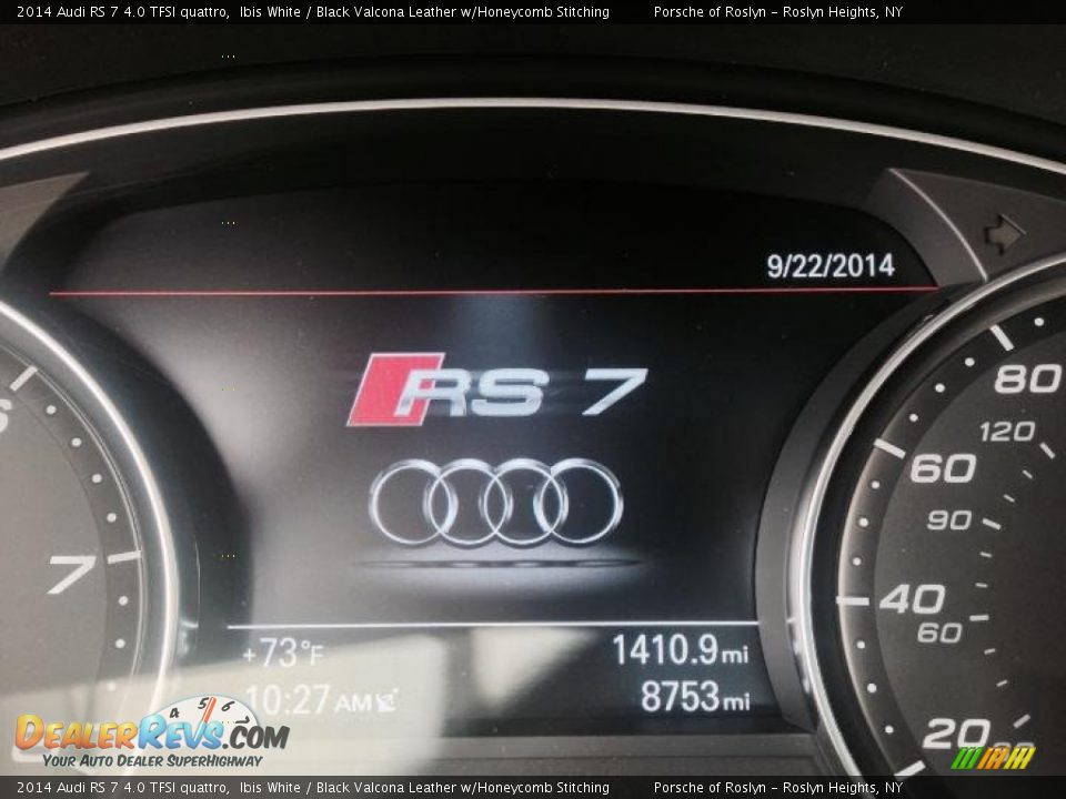 2014 Audi RS 7 4.0 TFSI quattro Ibis White / Black Valcona Leather w/Honeycomb Stitching Photo #27