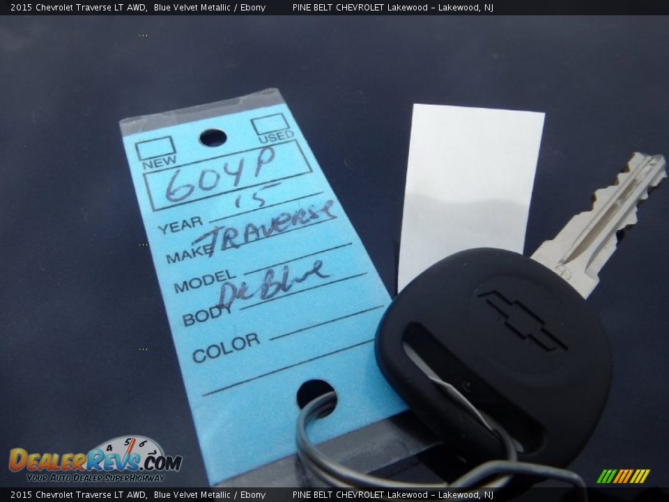 2015 Chevrolet Traverse LT AWD Blue Velvet Metallic / Ebony Photo #12