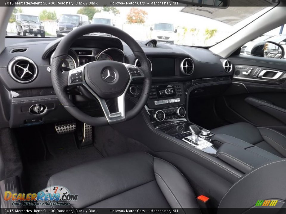 Black Interior - 2015 Mercedes-Benz SL 400 Roadster Photo #6