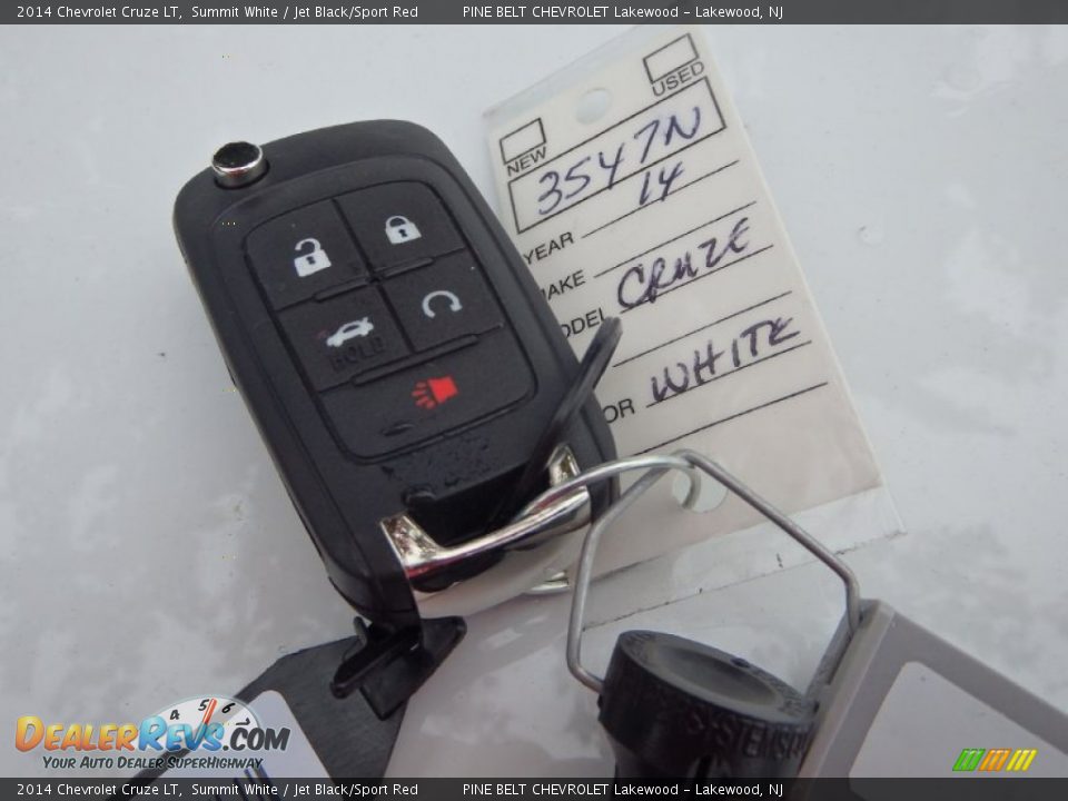 2014 Chevrolet Cruze LT Summit White / Jet Black/Sport Red Photo #11