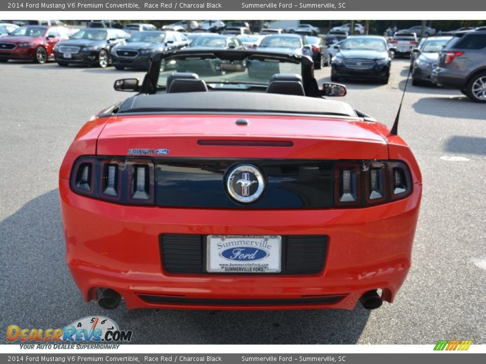 2014 Ford Mustang V6 Premium Convertible Race Red / Charcoal Black Photo #4